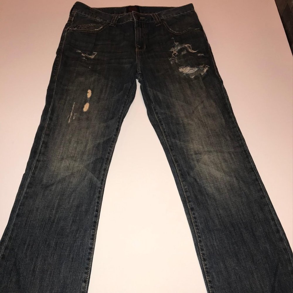 Men’s rock & republic boot cut distressed jeans